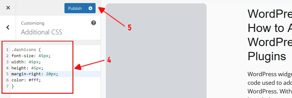 WordPress Dashicons